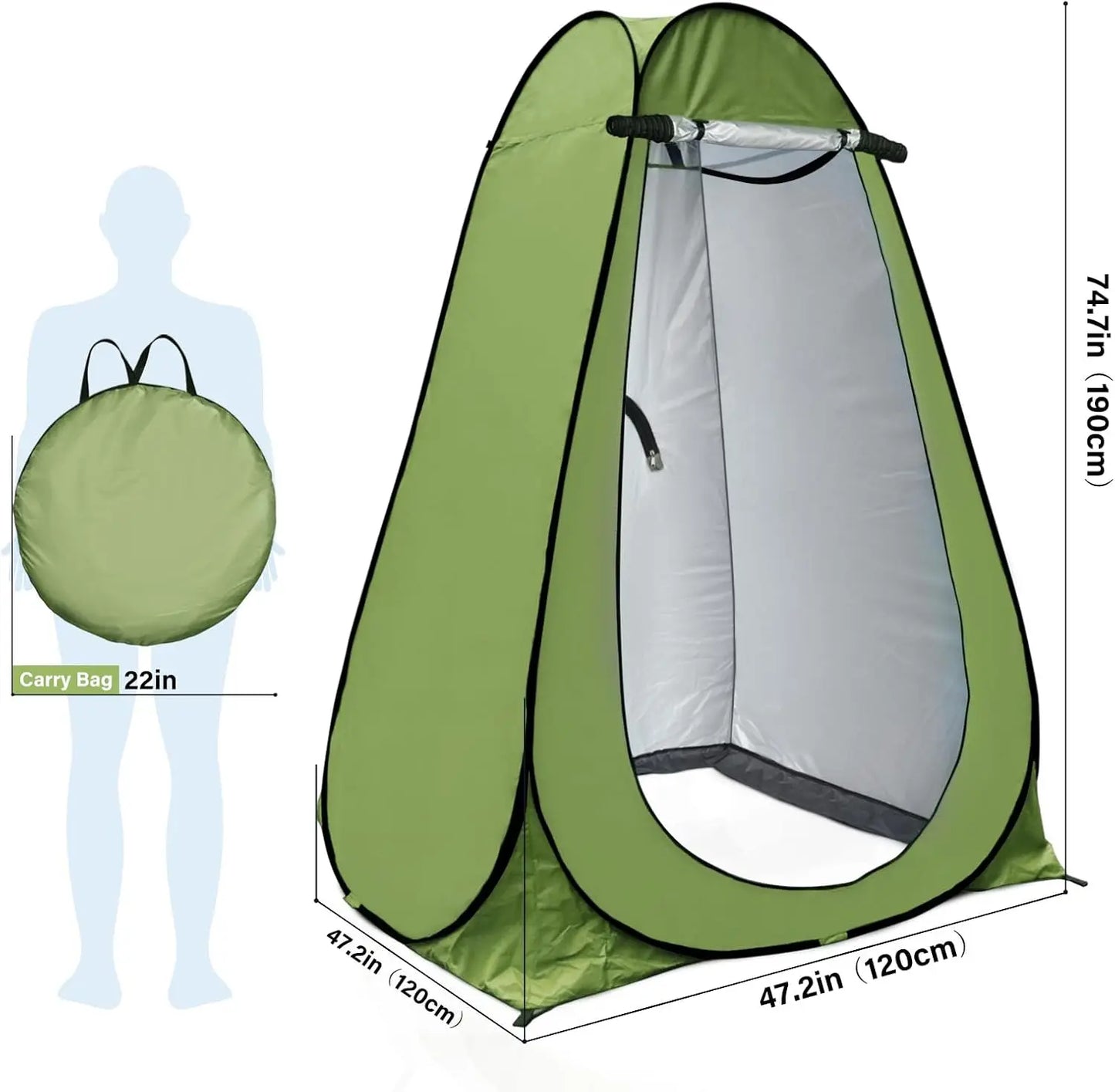 Pop Up Privacy Shower Tent For Outdoor Use And Camp Showers