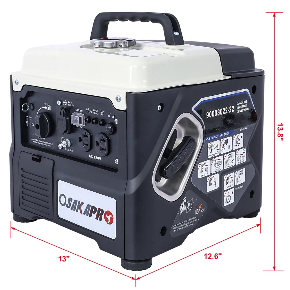 Portable Inverter Generator 1200W Quiet Eco Mode For Camping
