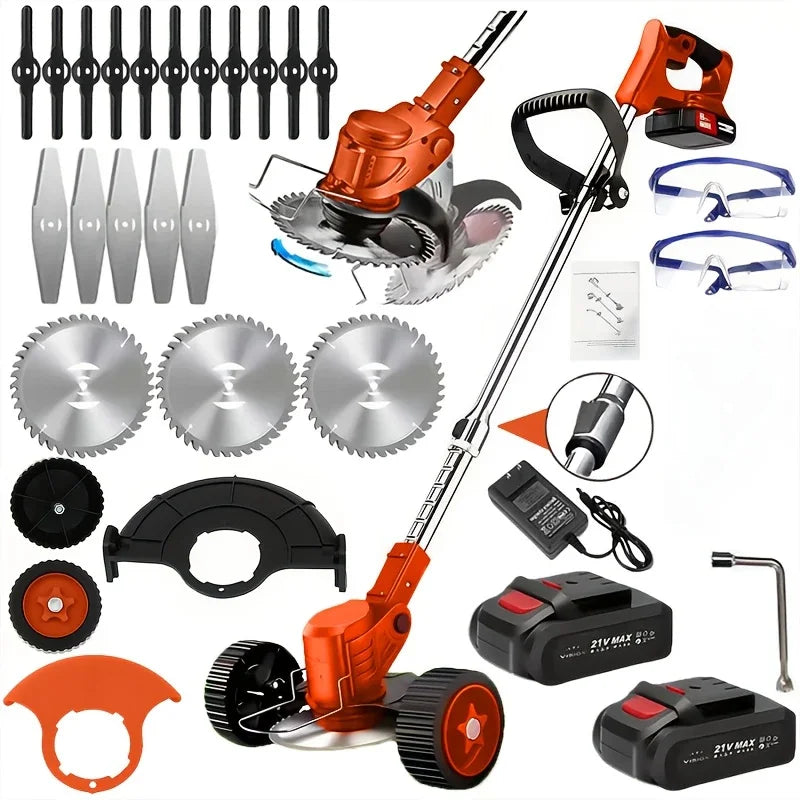 Cordless Lawn Trimmer With Edger Mower And Brush Cutter For Garden