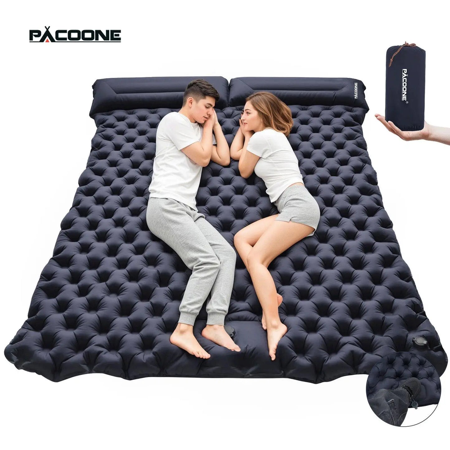 Foldable Outdoor Camping Inflatable Mattress Ultra Wide Thick Indoor Use