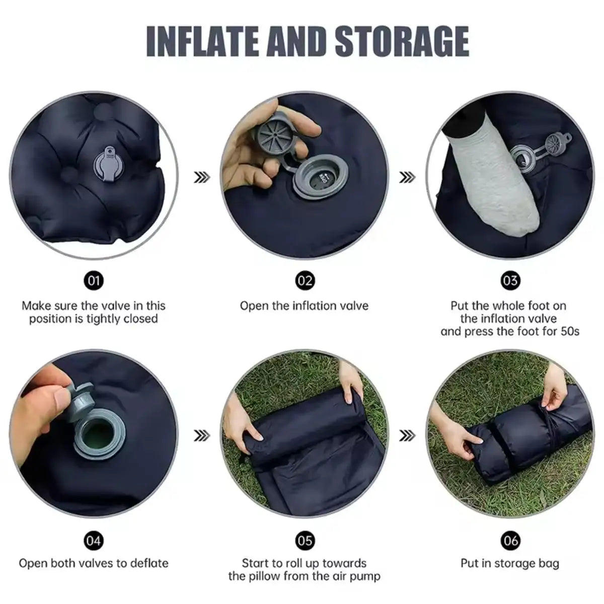 Foldable Outdoor Camping Inflatable Mattress Ultra Wide Thick Indoor Use