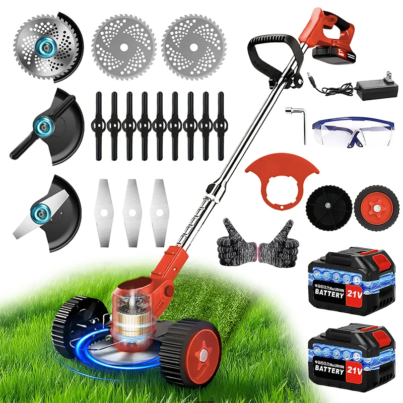 Cordless Lawn Mower And Garden Trimmer For Courtyards