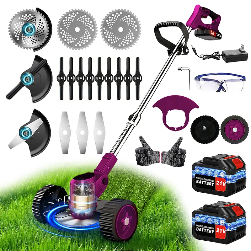 Cordless Lawn Mower And Garden Trimmer For Courtyards