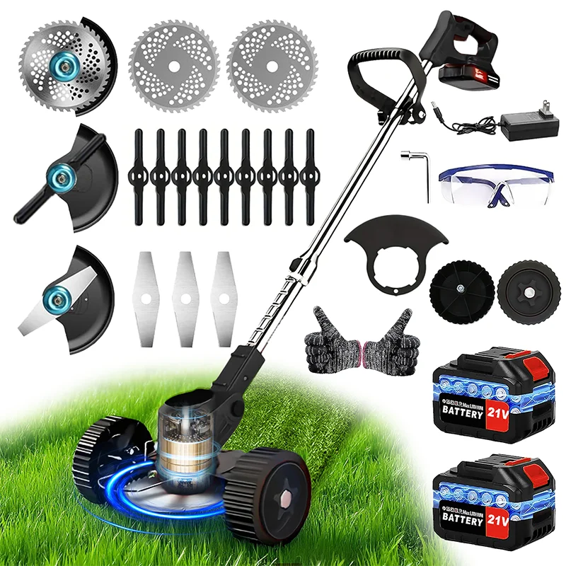 Cordless Lawn Mower And Garden Trimmer For Courtyards