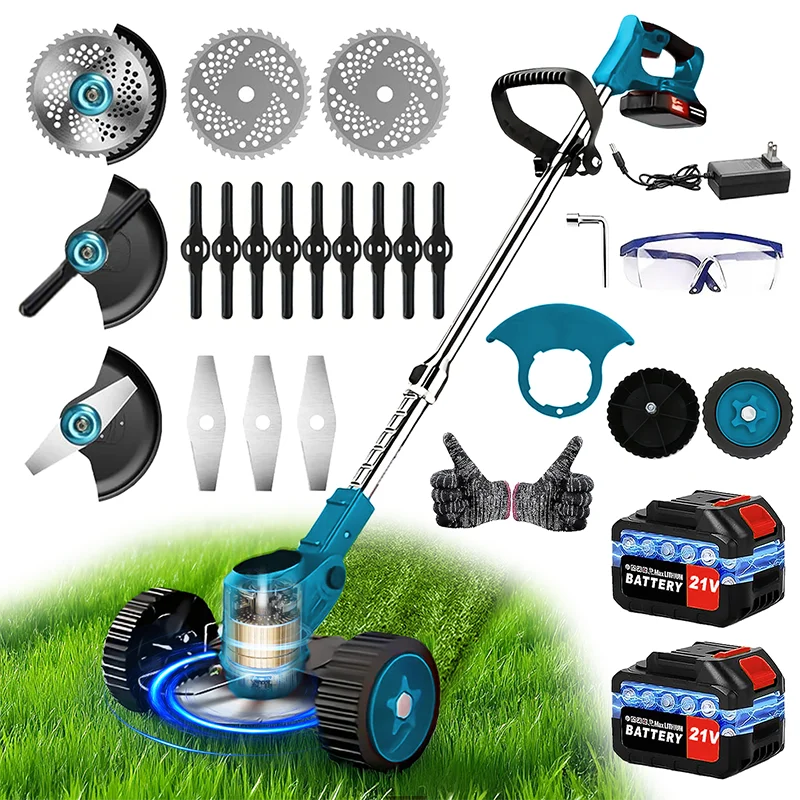 Cordless Lawn Mower And Garden Trimmer For Courtyards
