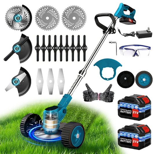 Cordless Lawn Mower And Garden Trimmer For Courtyards