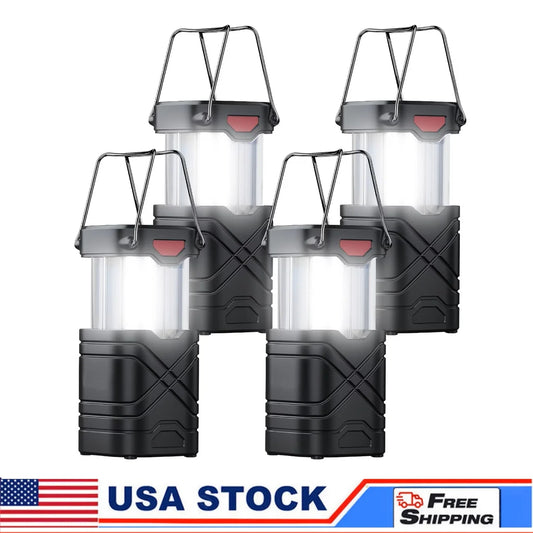 Solar Camping Lantern Rechargeable LED With Flashlight USB C Powered