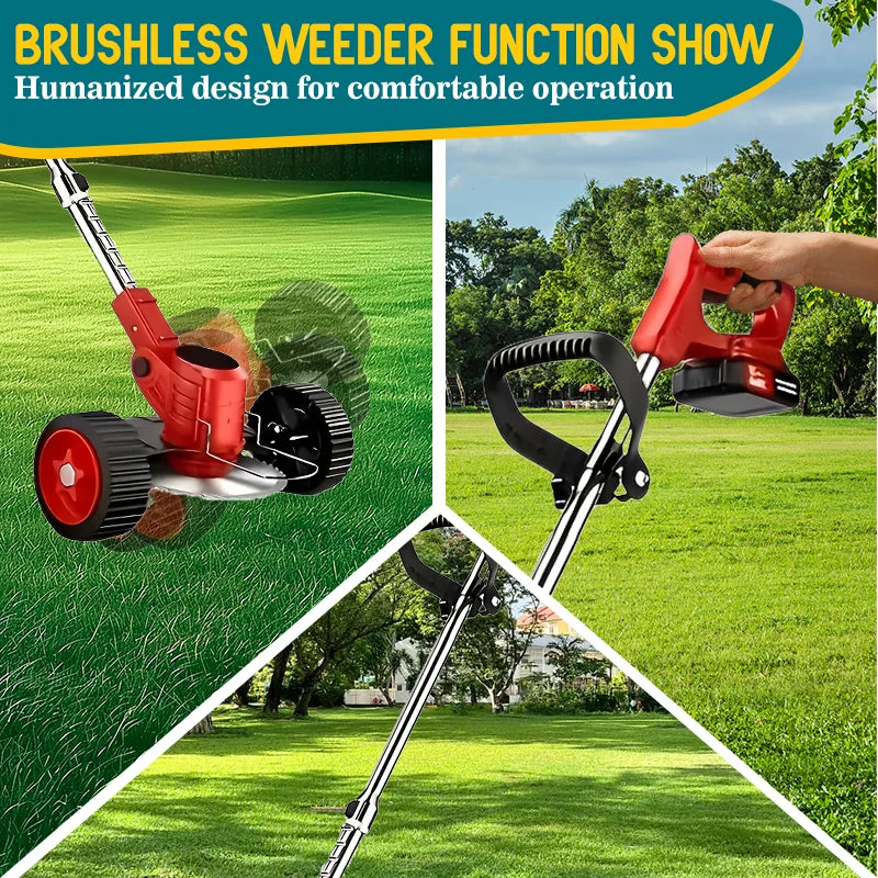 Cordless Lawn Mower And Garden Trimmer For Courtyards