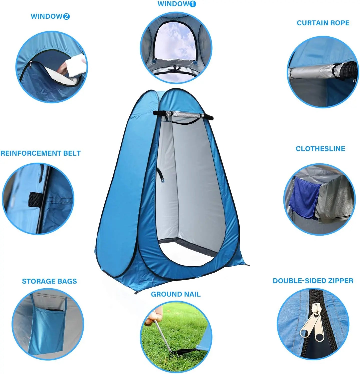 Pop Up Privacy Shower Tent For Outdoor Use And Camp Showers