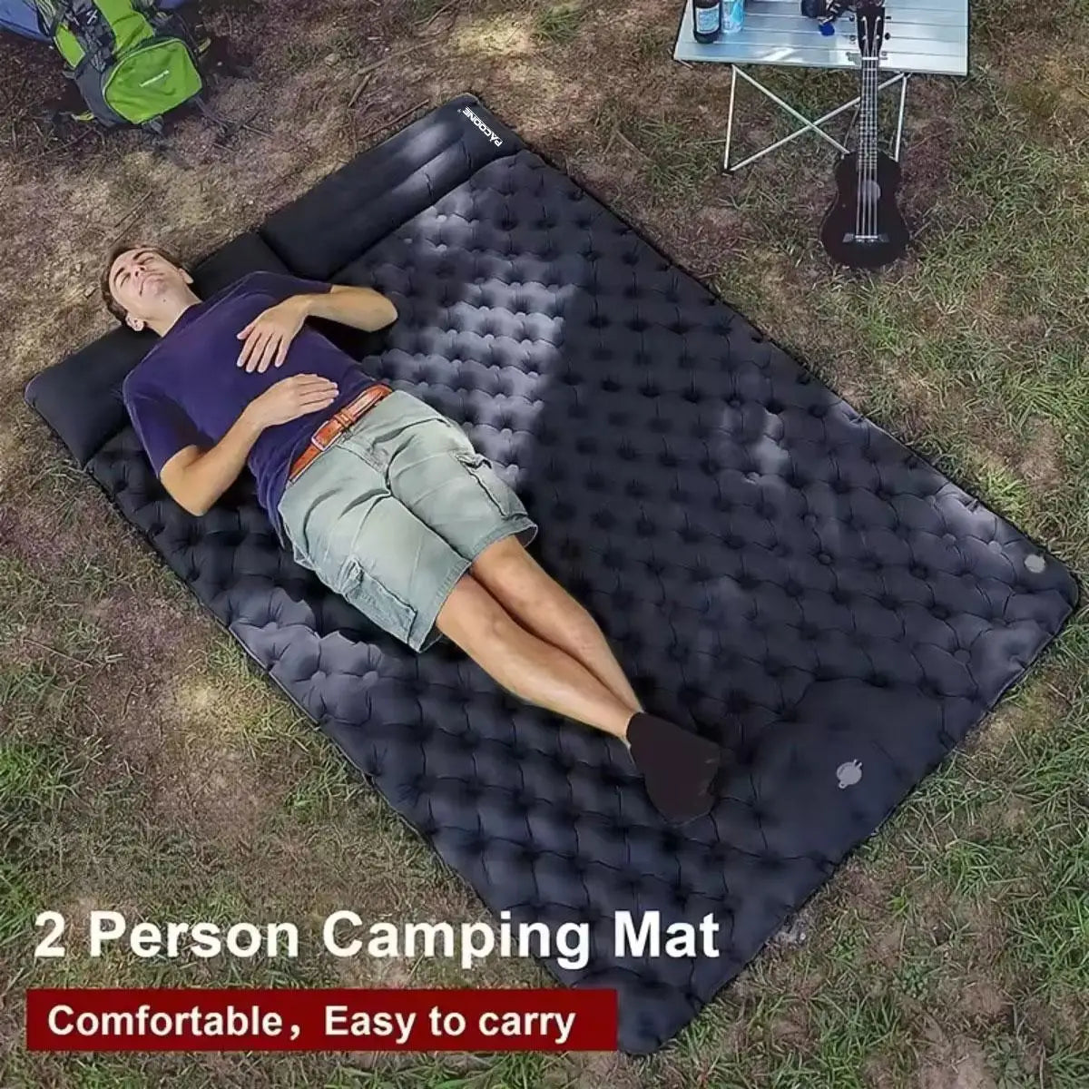 Foldable Outdoor Camping Inflatable Mattress Ultra Wide Thick Indoor Use