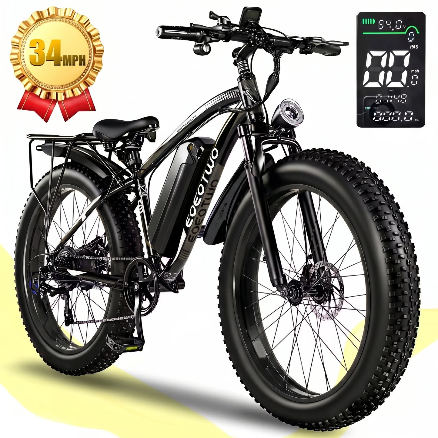 EOEOTWO 1500W Fat Tire All Terrain Electric Bike For Adults