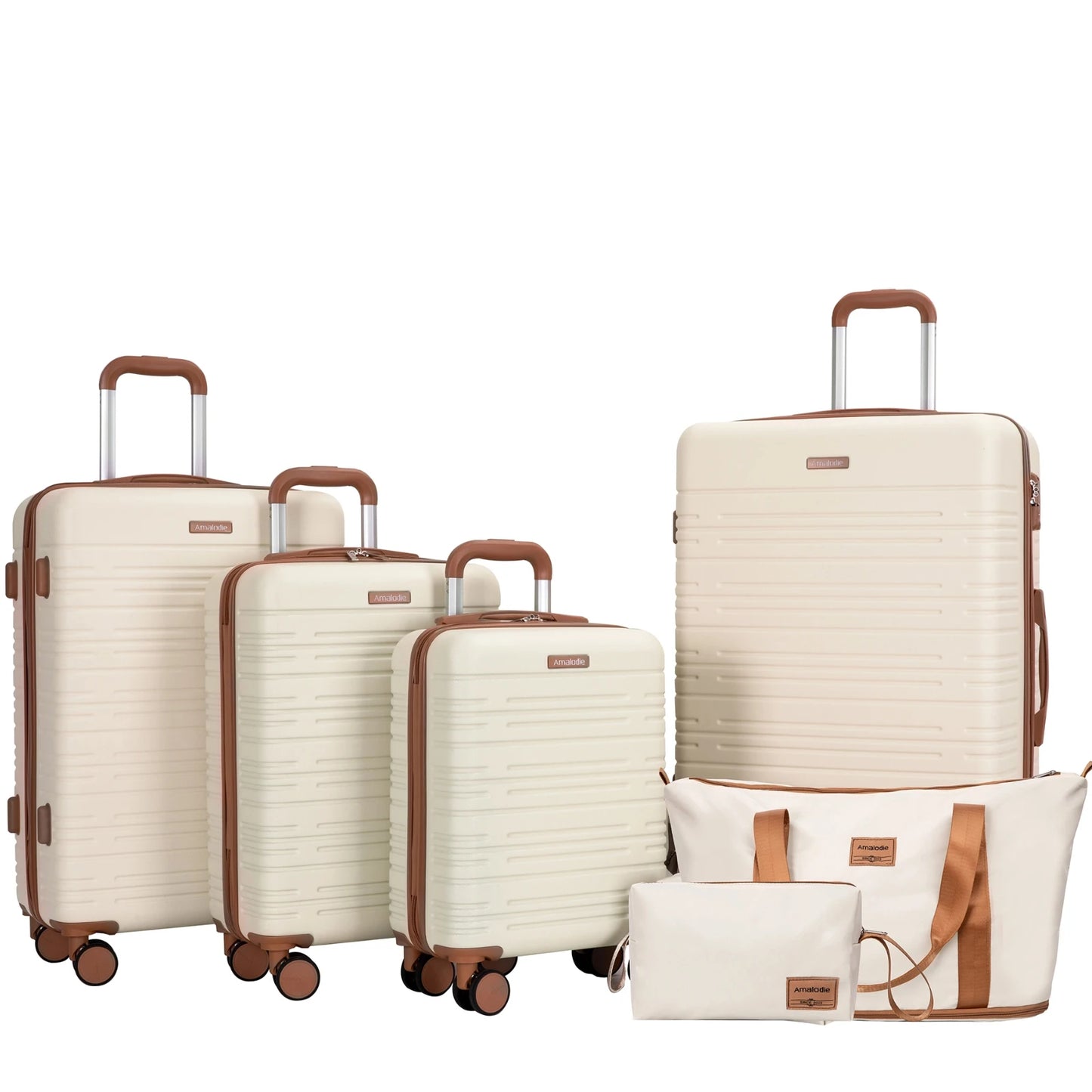 TRIPCOMP 6-Piece Luggage Set With Spinner Wheels And TSA Lock
