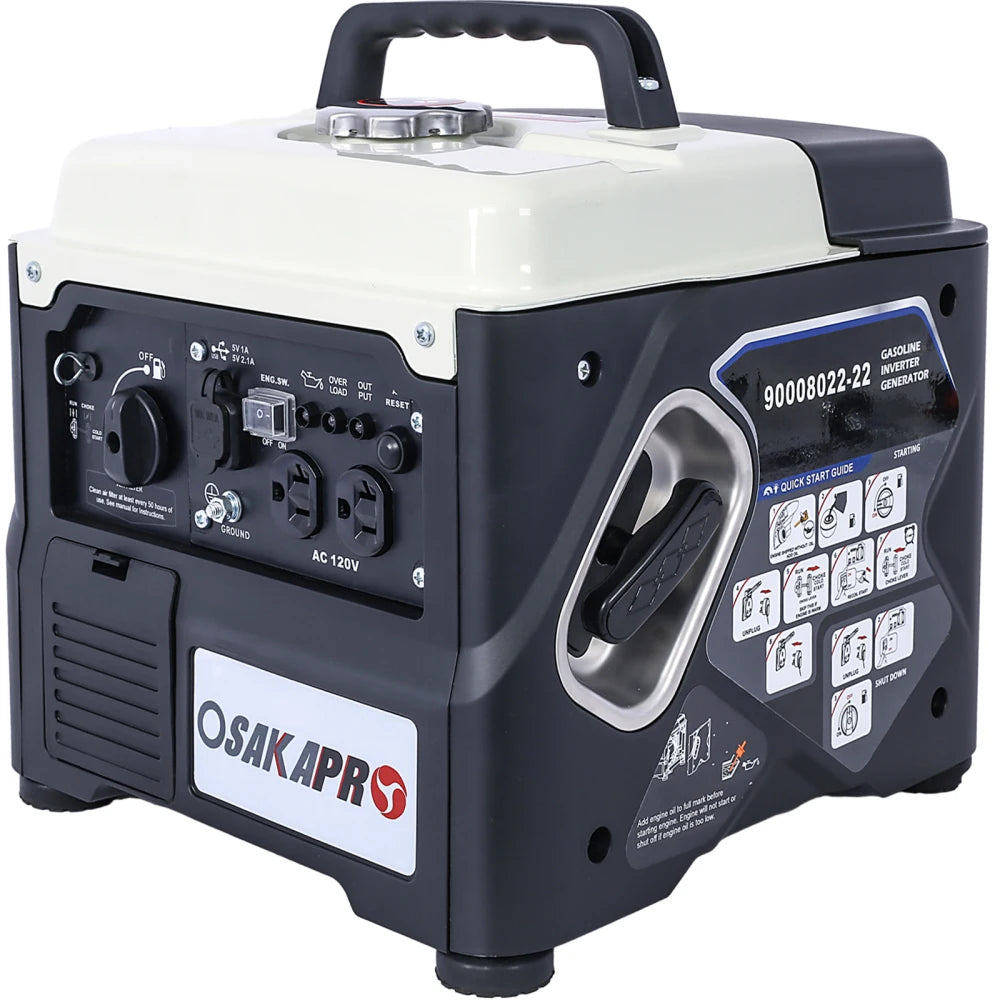 Portable Inverter Generator 1200W Quiet Eco Mode For Camping