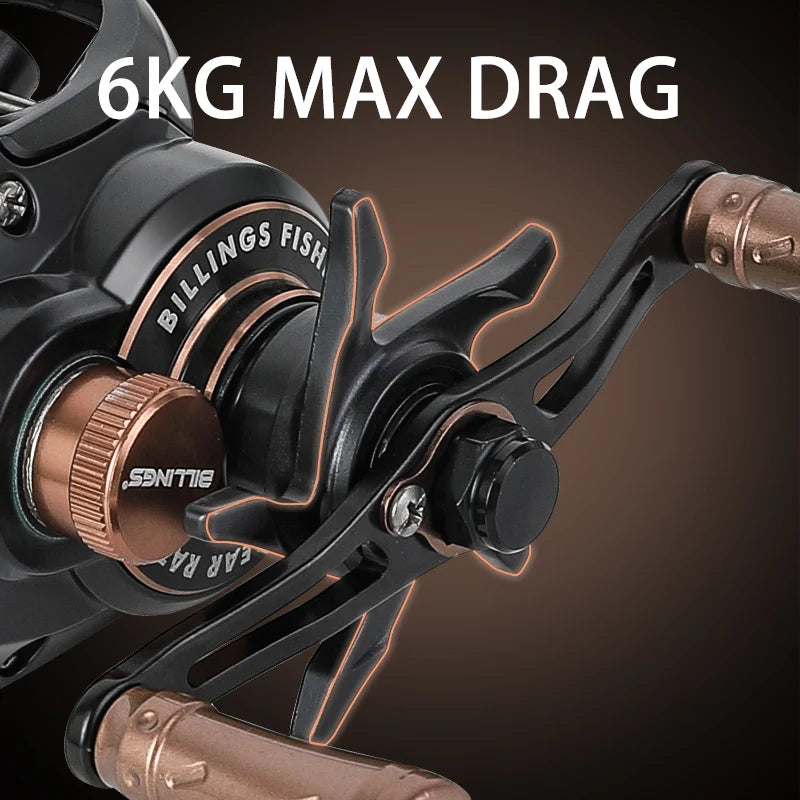 Billings 156G Baitcasting Reel Lightweight 7.2to1 High Speed Gear