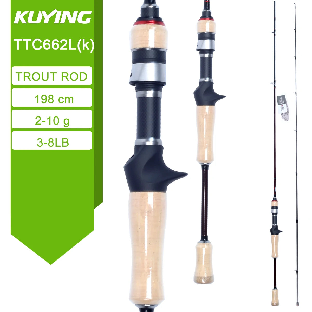 KUYING TETON Spinning Casting Rod For Fishing Lure BFS Pole