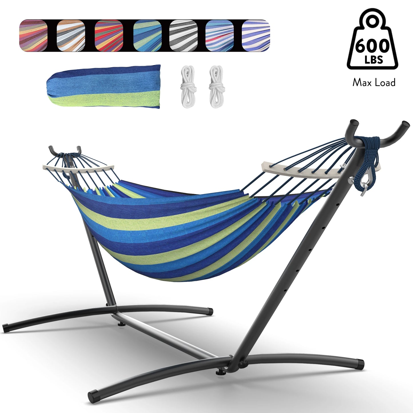 GYROOR Adjustable Stand Hammock With Steel Frame And Storage Bag