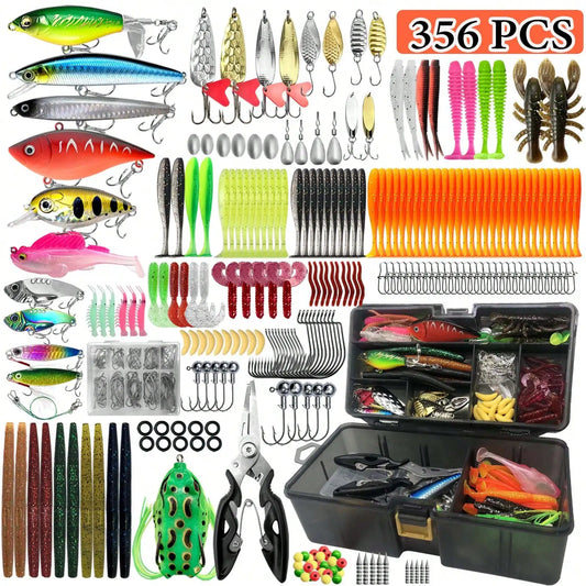 Mixed Fishing Lure Set With Tackle Box For Outdoor Angling