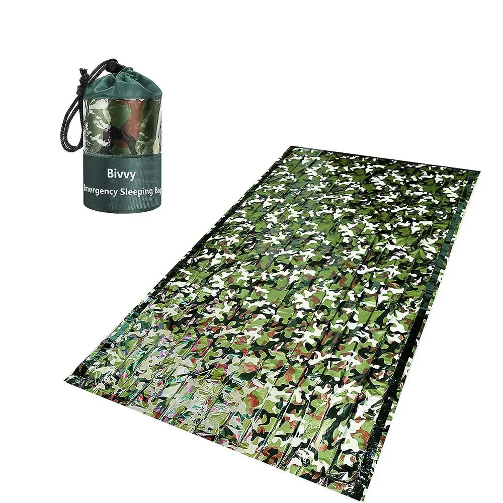 Camouflage Waterproof Emergency Sleeping Bag For Outdoor Survival