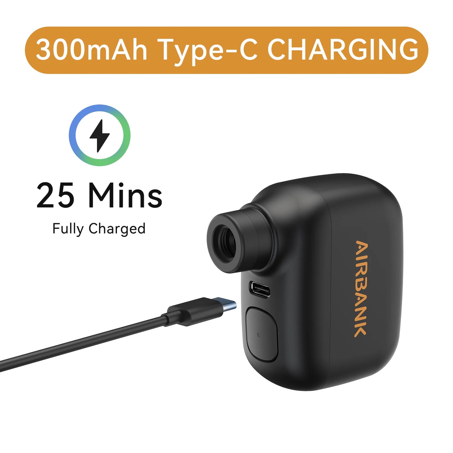 AIRBANKEPUMP Pocket SE Mini Portable Electric Pump for Bicycle Cordless