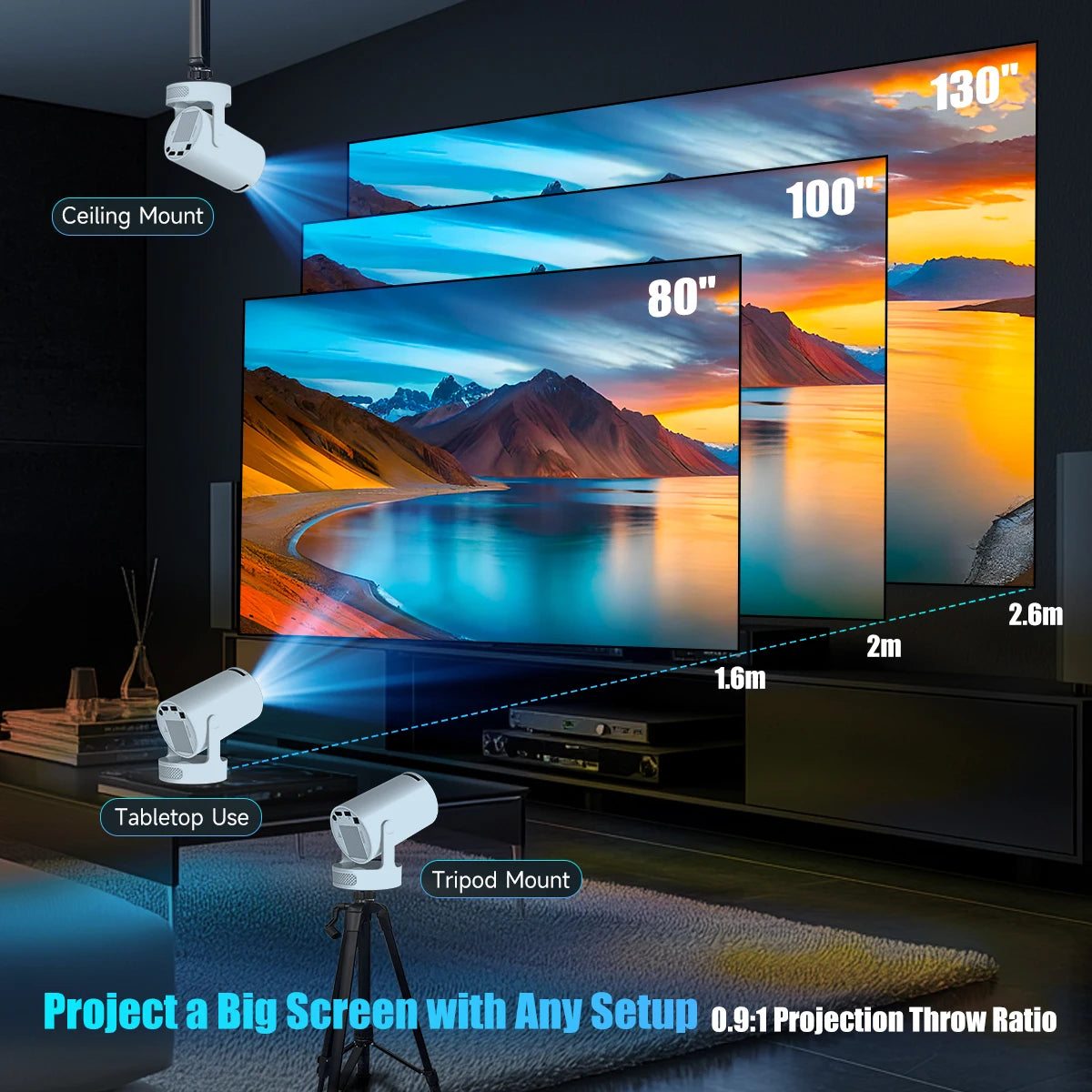 Magcubic HY300Pro Voice Control 8K 8000 Lumens Android 14 Projector