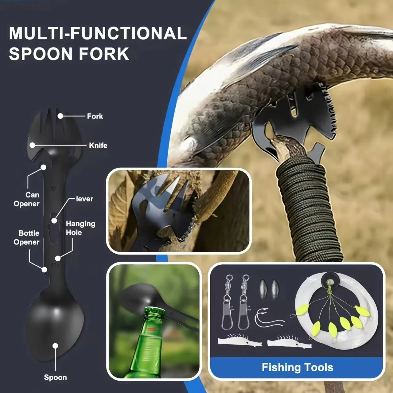 Men's Survival Kit Emergency Gear for Outdoor Camping and Hiking