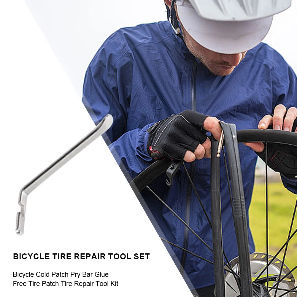 Bike Tire Repair Kit With Vulcanizing Glue Patches For Tubes