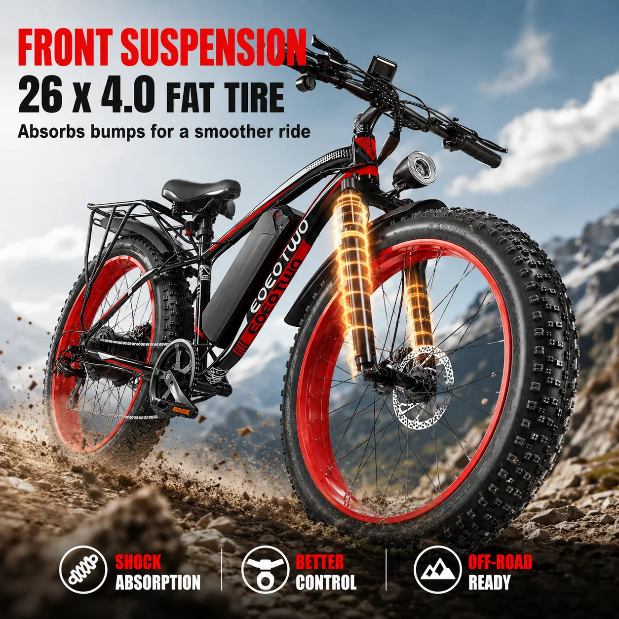 EOEOTWO 1500W Fat Tire All Terrain Electric Bike For Adults