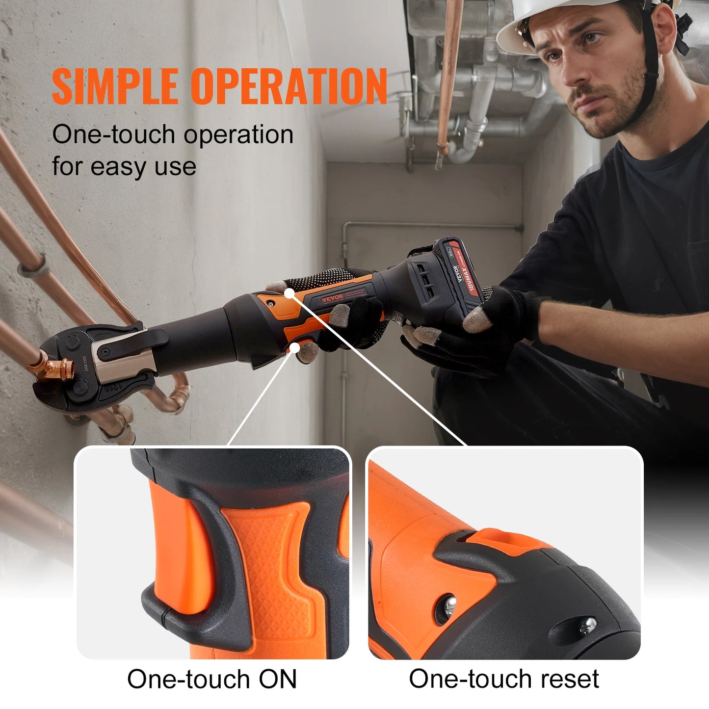 SucceBuy 18V Electric Pipe Crimping Tool For Copper Pipes