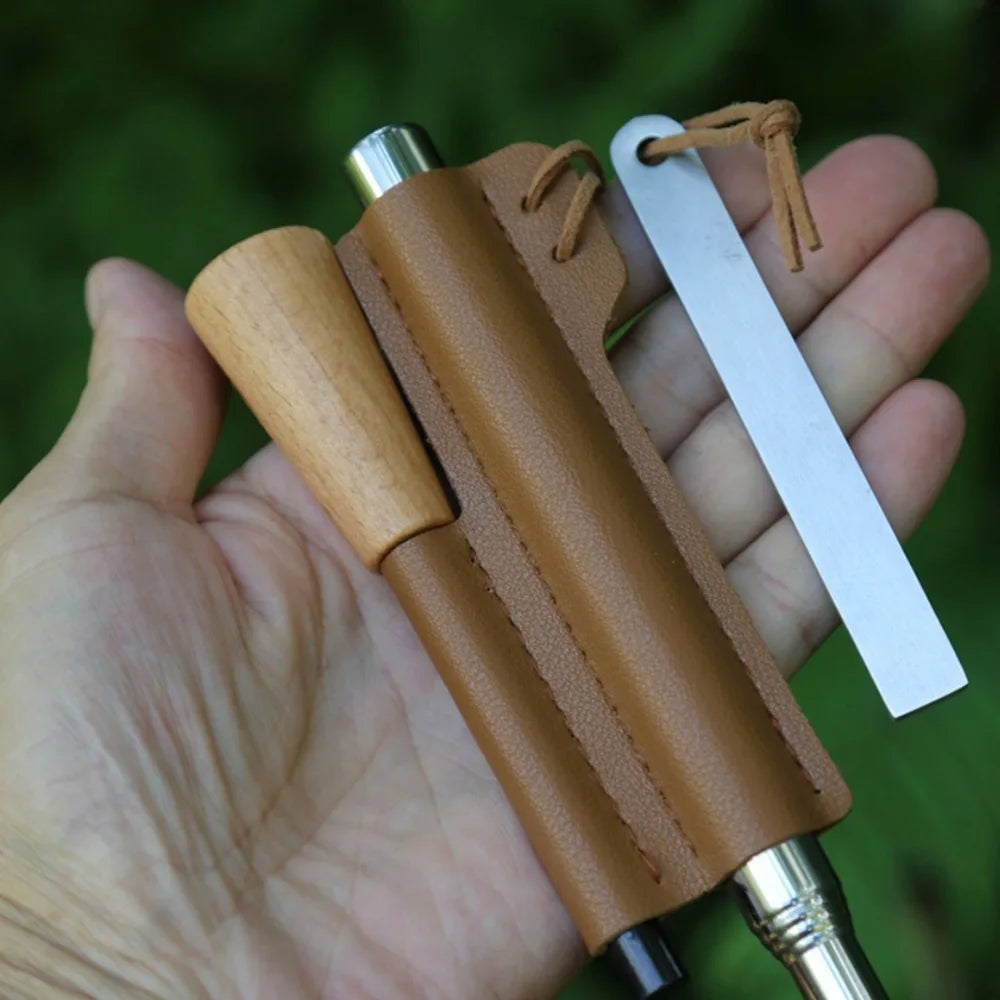 Iron Magnesium Survival Ignition Kit With Rod And Igniter For Camping