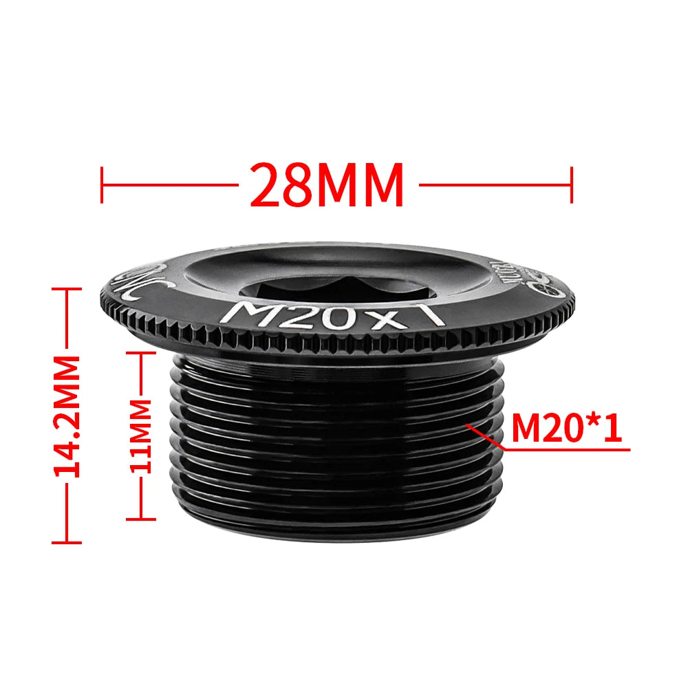 MUQZI Crank Cover Screw Cap M20 For Mountain Bikes