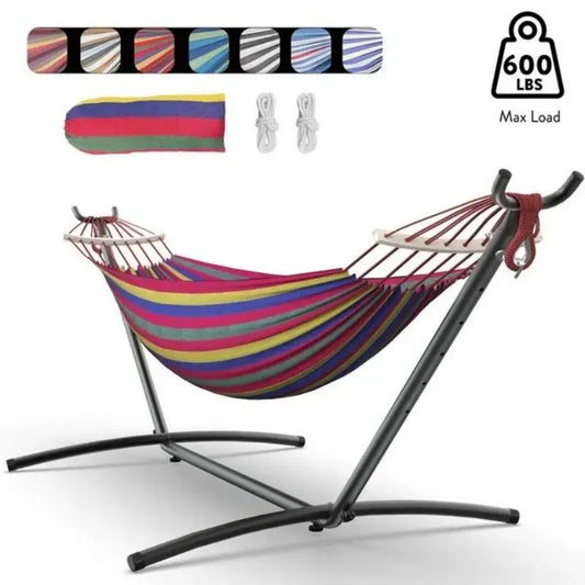 GYROOR Adjustable Stand Hammock With Steel Frame And Storage Bag