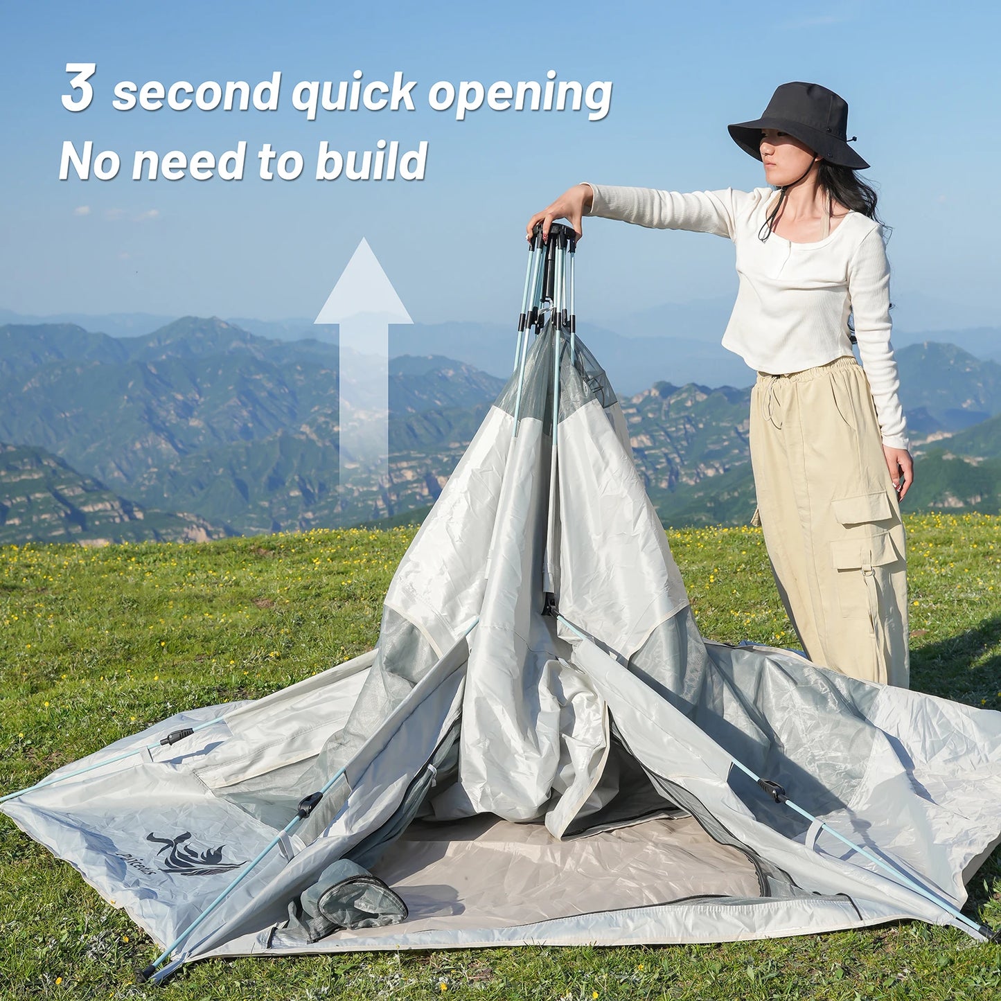 Pakicetus Spherical Hexagonal Camping Tent Quick Set Design
