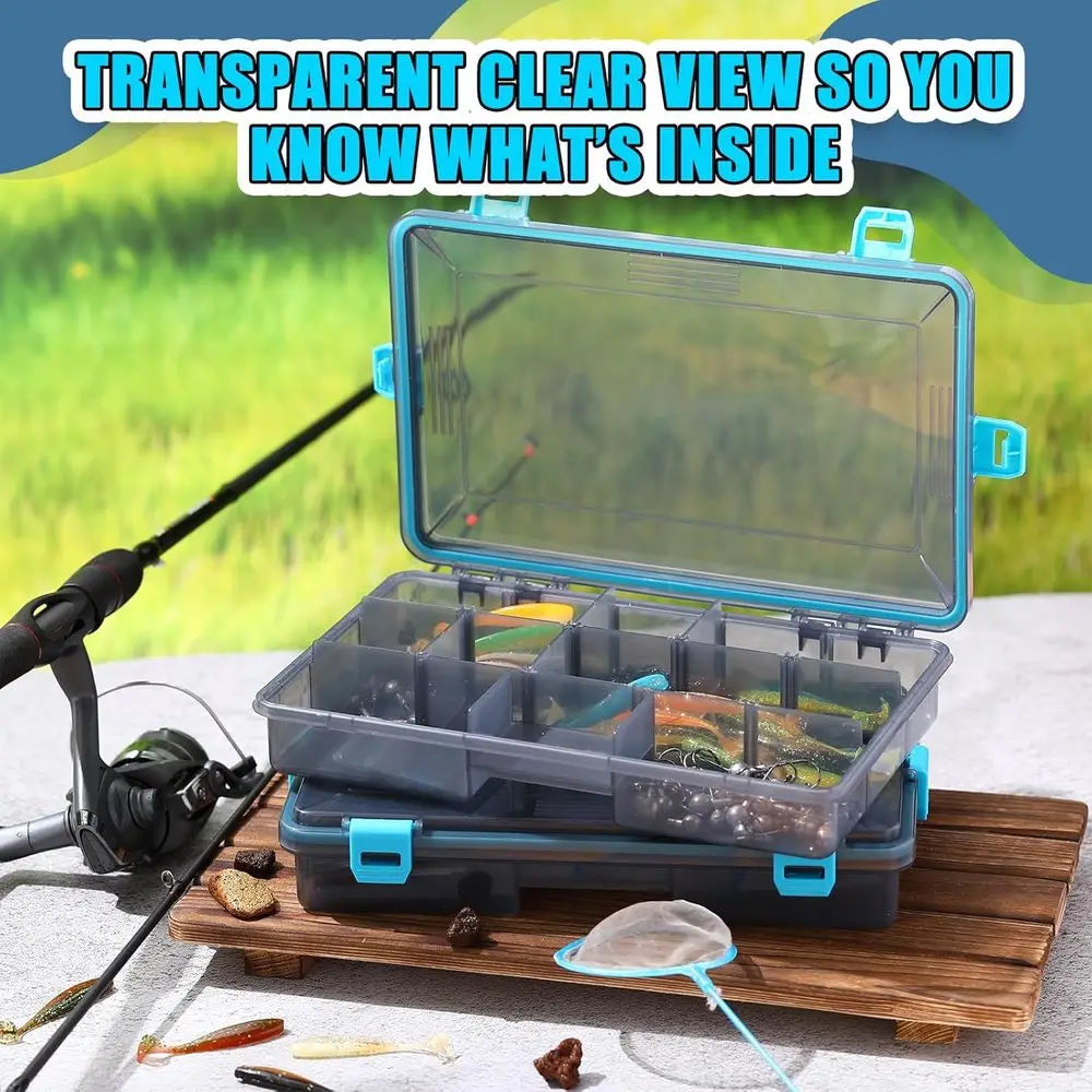Waterproof Tackle Boxes With 3600 And 3700 Removable Dividers For Fishing