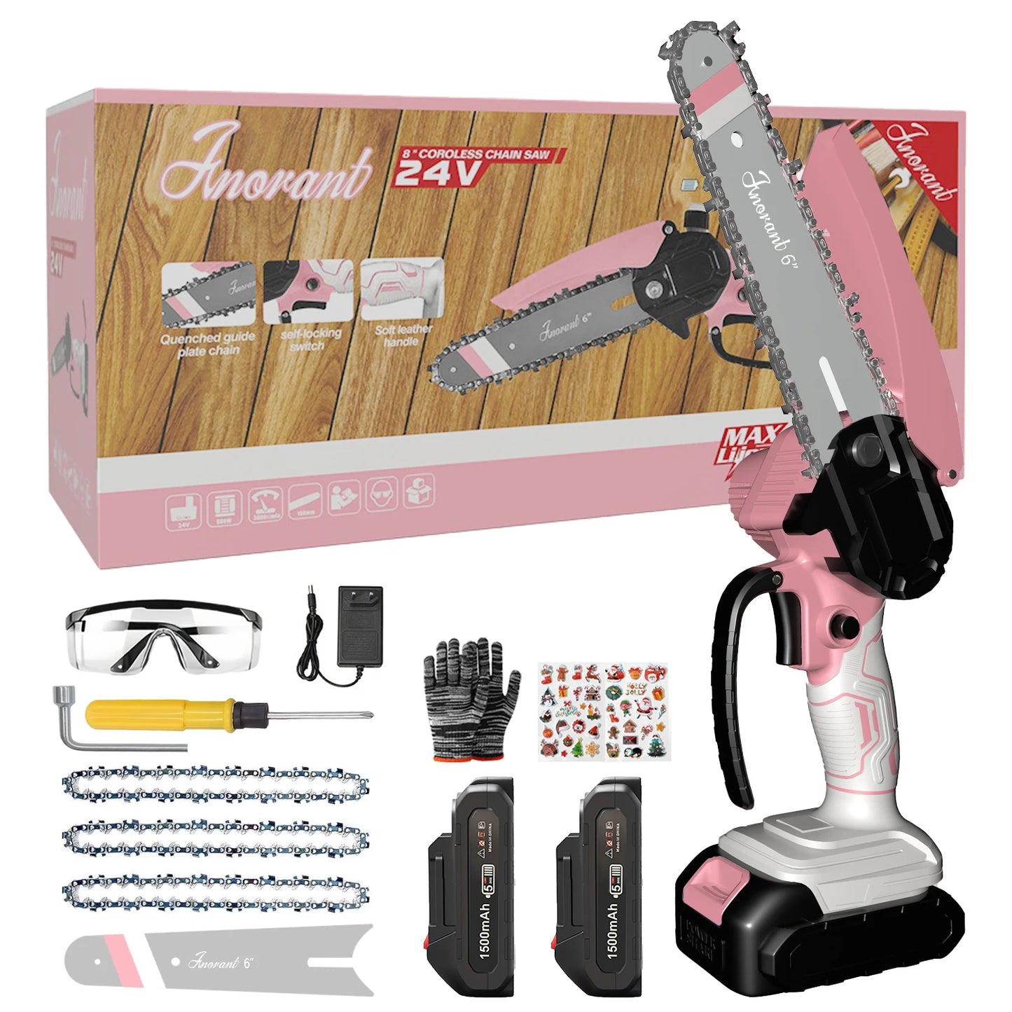 Portable Mini Cordless Chainsaw With Dual Batteries