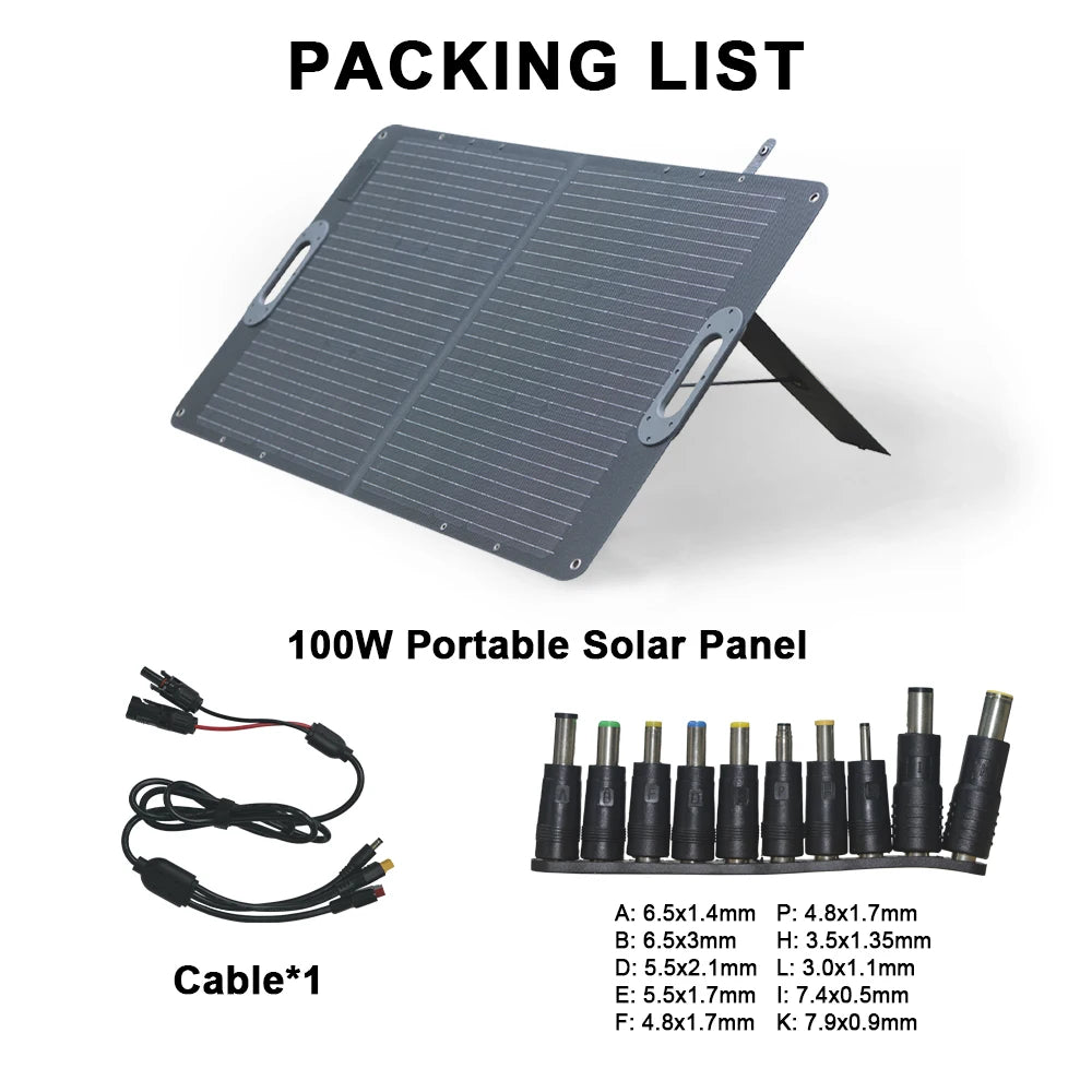 CTOLITY 100W Solar Panel Camping Kit With MPPT Controller Waterproof