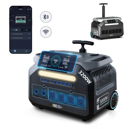 IEE 3200W Portable Power Station P3200 Solar Generator 2048Wh