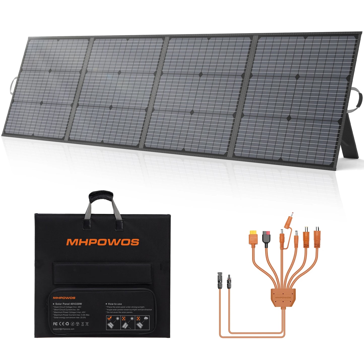 MHPOWOS 400W Portable Foldable Solar Charger for Off Grid Use