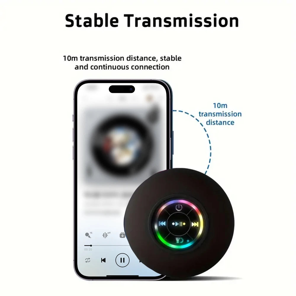 Outdoor Portable Bluetooth Speaker with LED Light IPX4 Waterproof