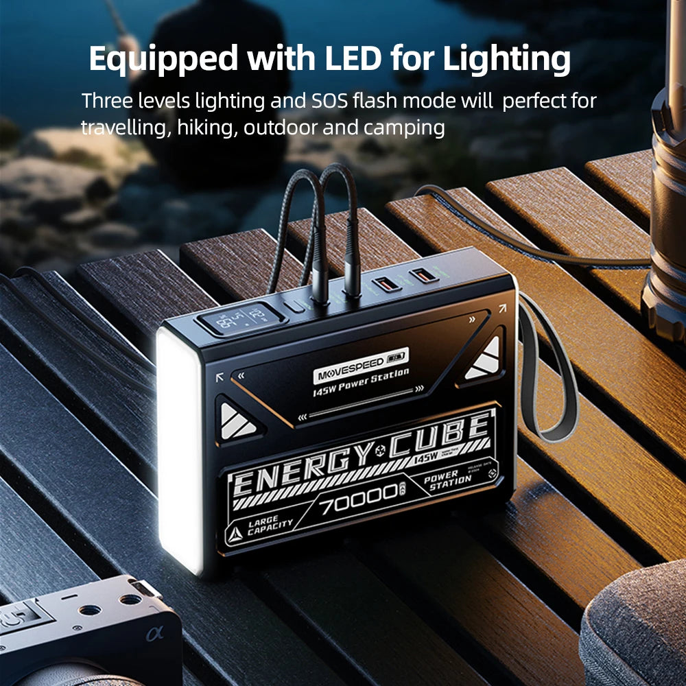 LED Camping Lantern 70000mAh Rechargeable Battery Emergency Light Outdoors
