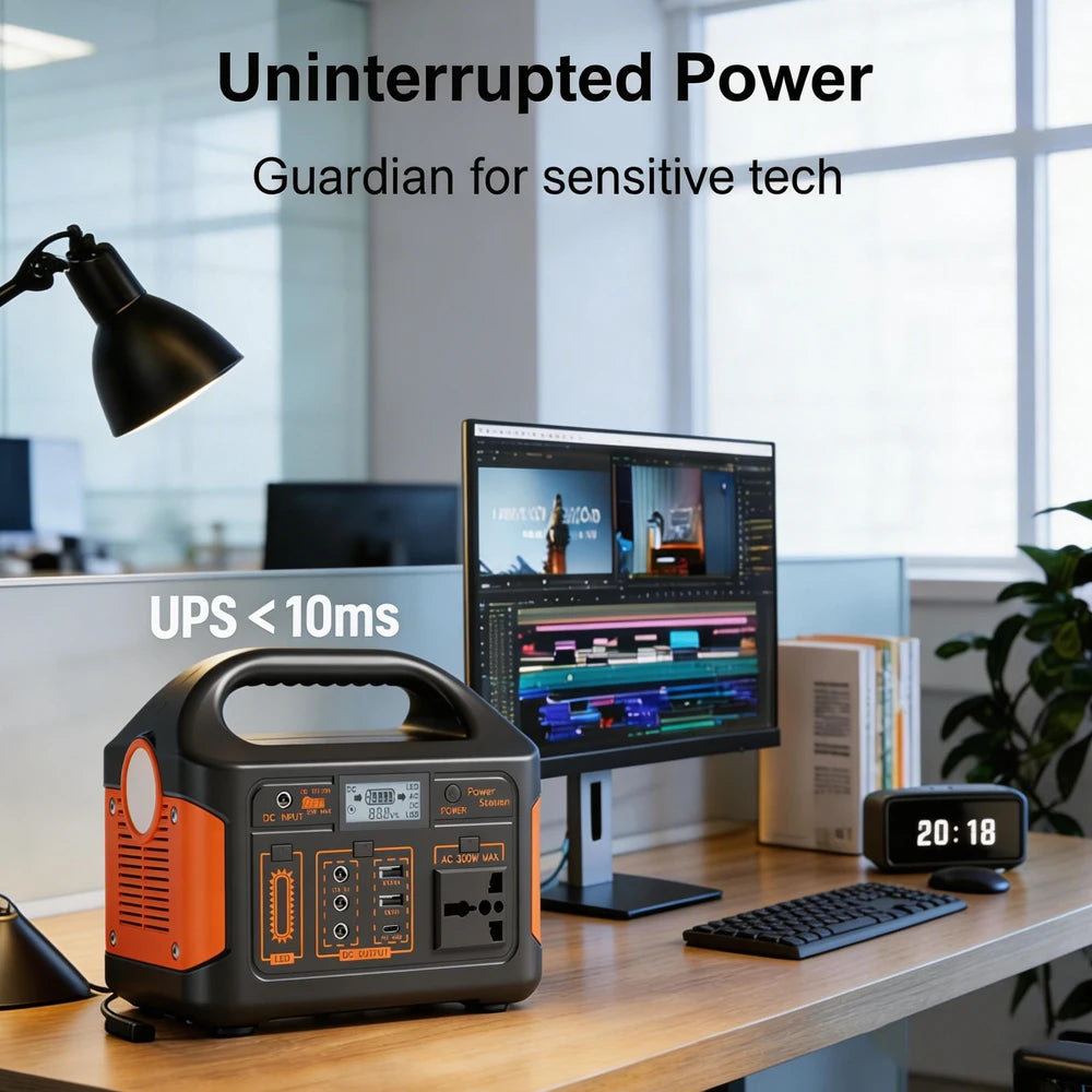 GaiaRay 500W Portable Power Station 460.8Wh LiFePO4 110V Solar Generator