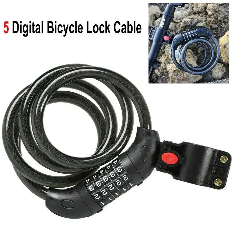 Freego 5 Digit Combination Bicycle Lock For Enhanced Security