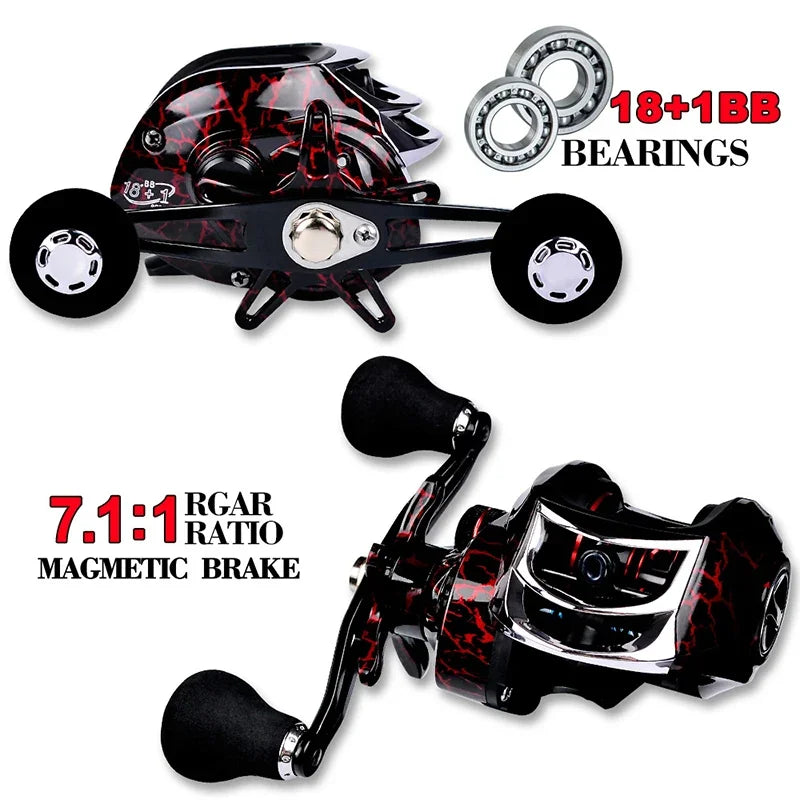 Spinning Reels 7 To 1 Gear Ratio Eighteen Ball Bearings