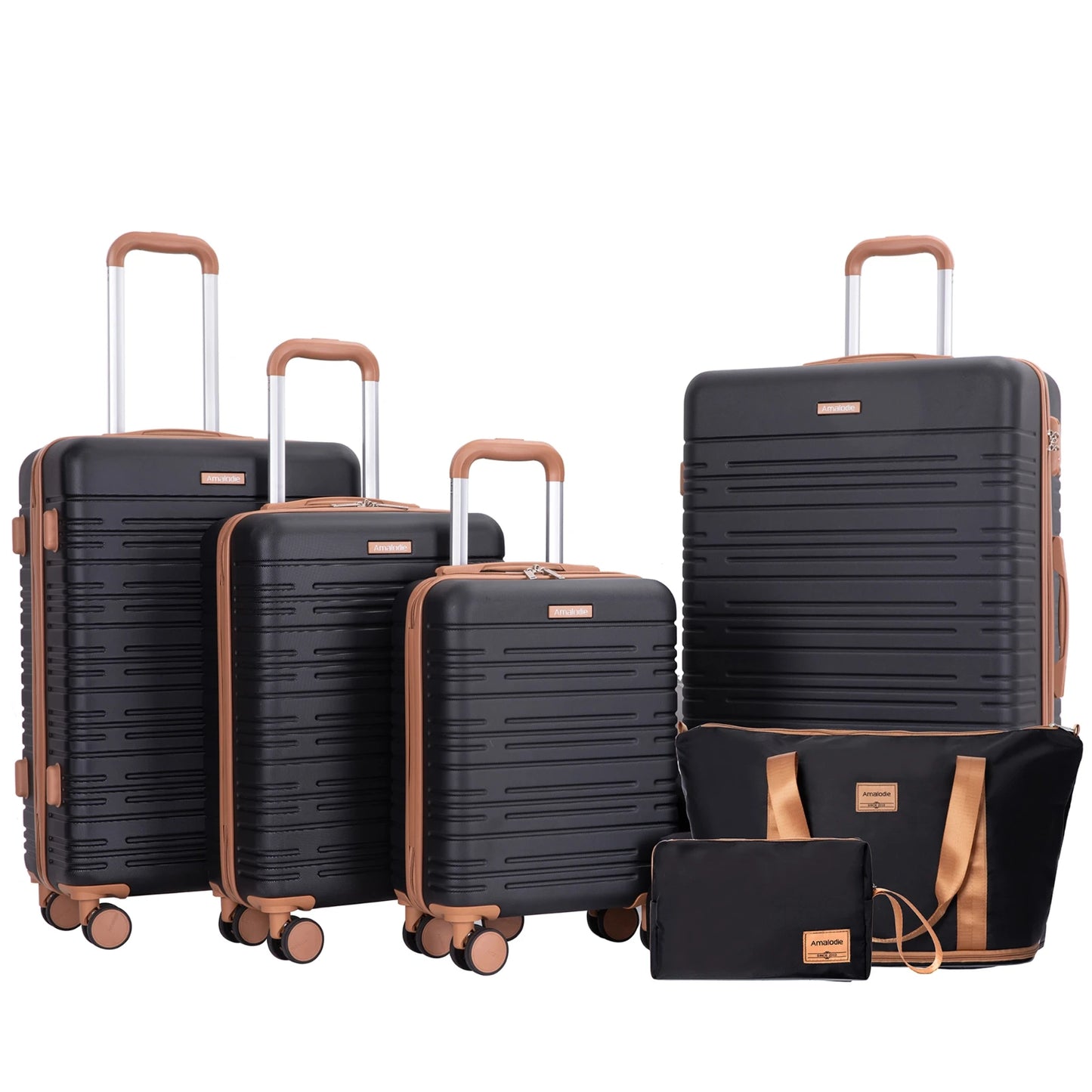 TRIPCOMP 6-Piece Luggage Set With Spinner Wheels And TSA Lock