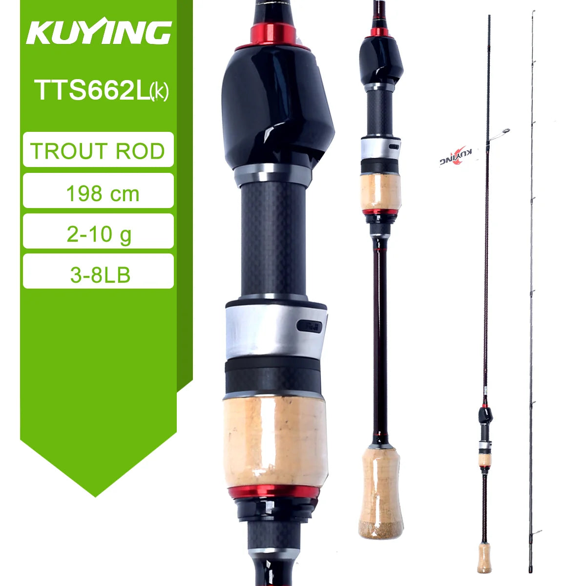 KUYING TETON Spinning Casting Rod For Fishing Lure BFS Pole