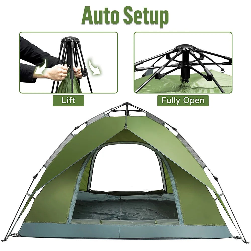 Night Cat Automatic Opening Beach Tent Rainproof Shelter with Rainfly
