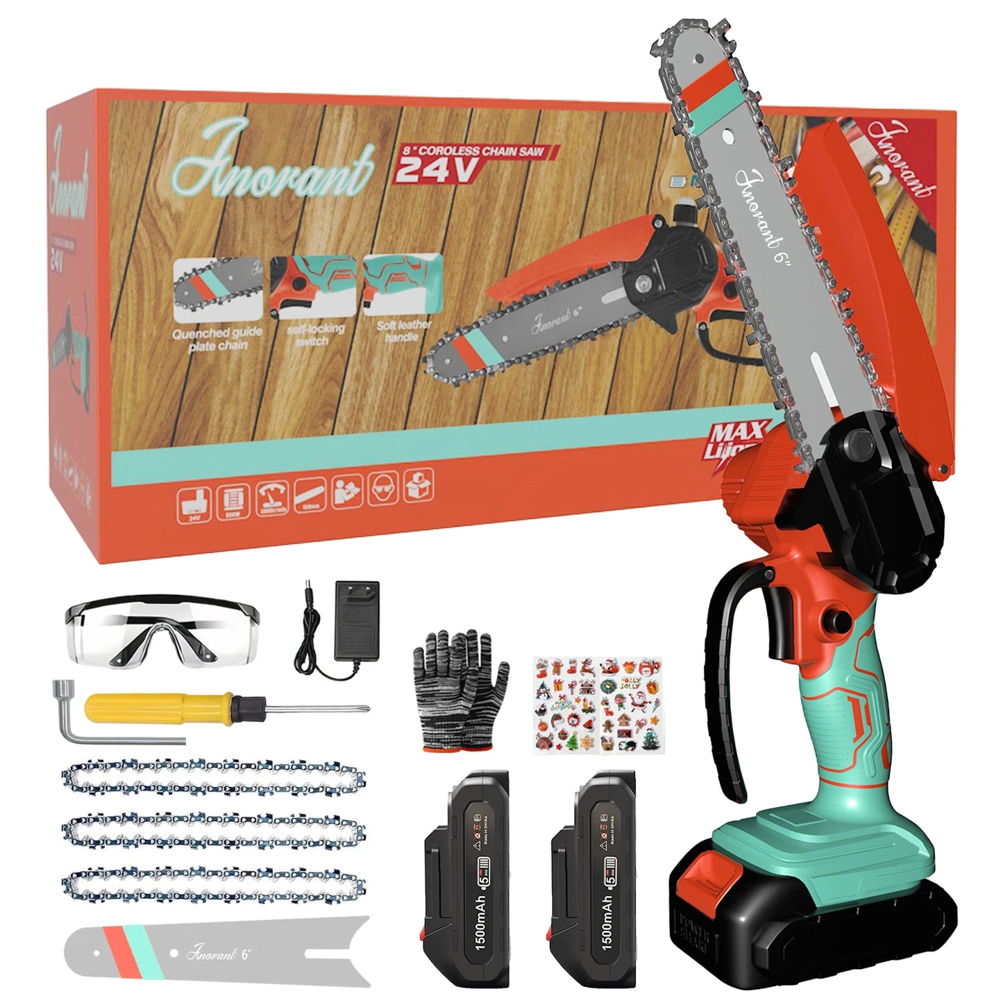Portable Mini Cordless Chainsaw With Dual Batteries