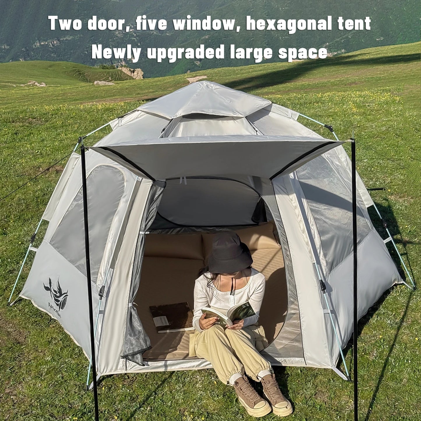 Pakicetus Spherical Hexagonal Camping Tent Quick Set Design