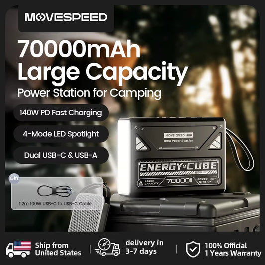 LED Camping Lantern 70000mAh Rechargeable Battery Emergency Light Outdoors