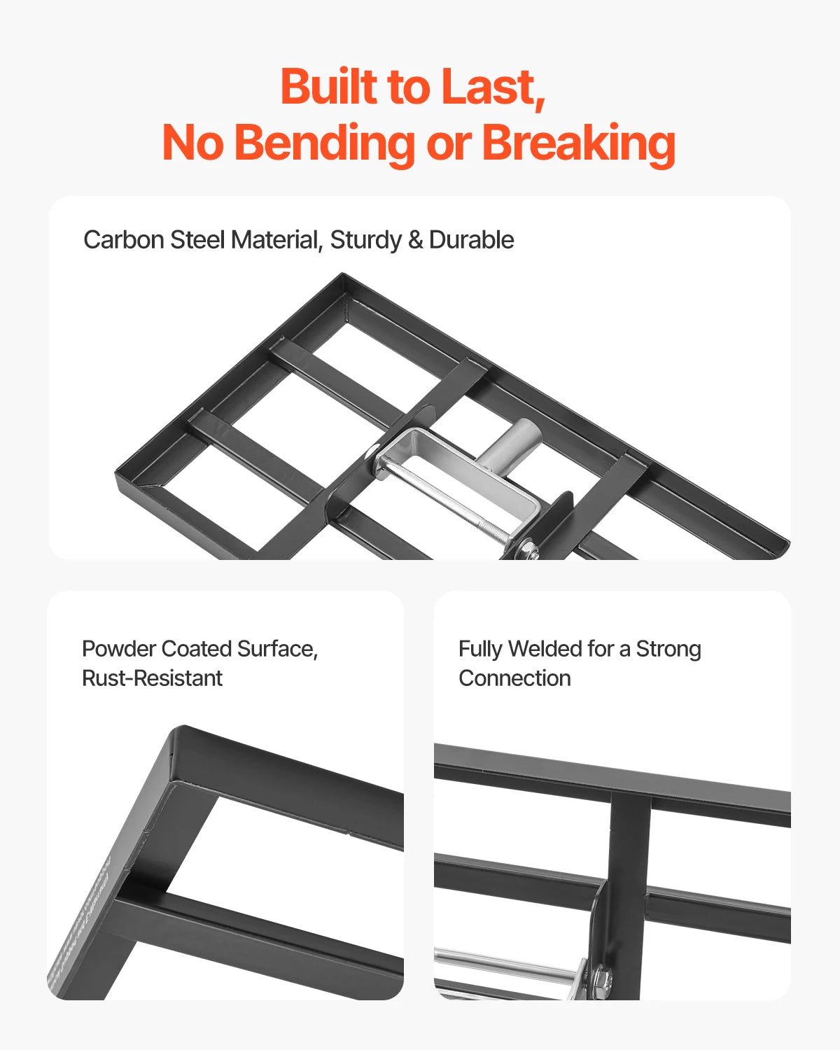 VEVOR Lawn Leveling Rake With Ground Plate Carbon Steel
