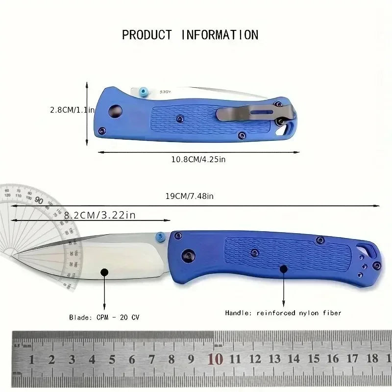 DIY Supplies EDC Folding Knife Manual Open Satin Nylon Handle